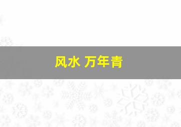 风水 万年青